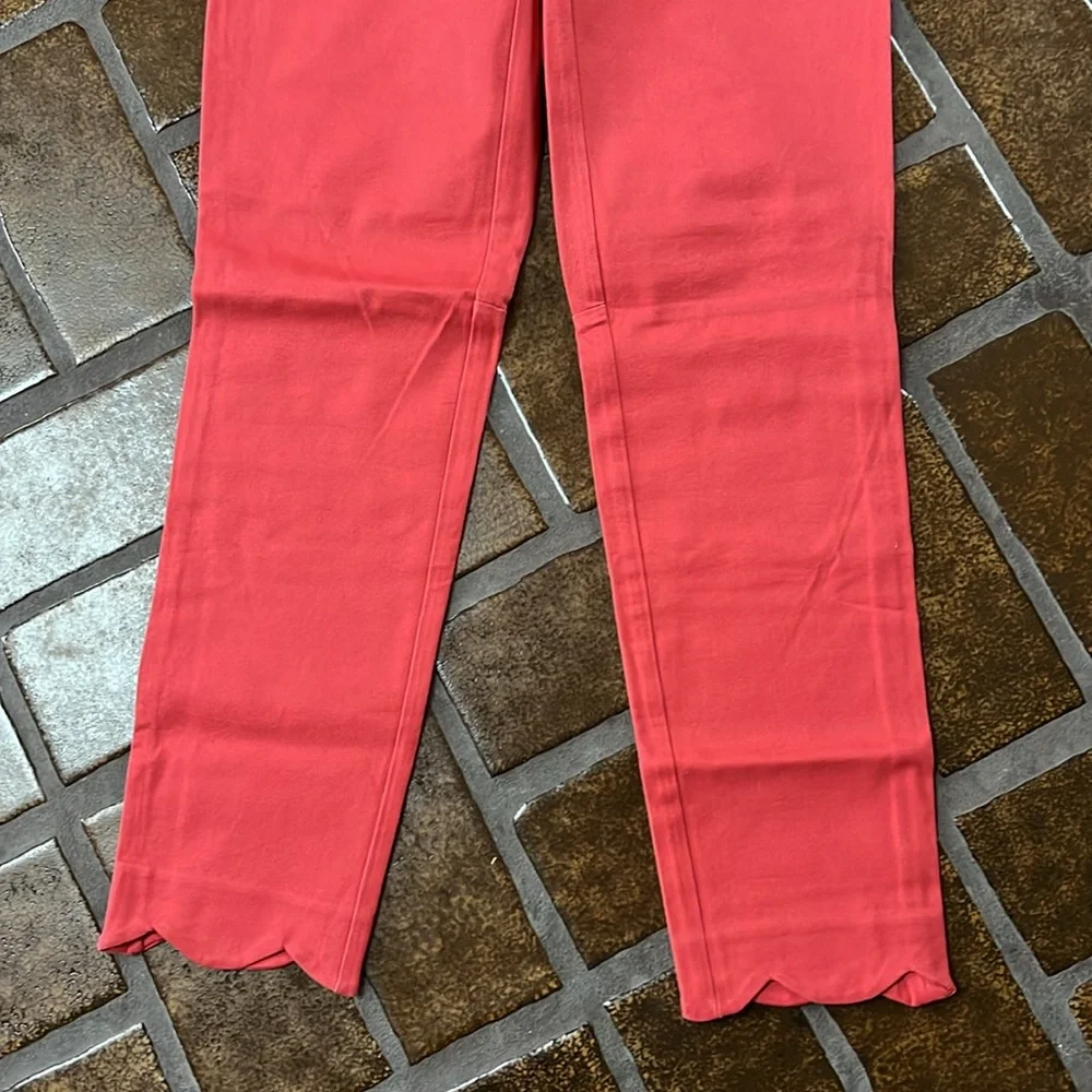 NWT J. By J. Crew Salmon Scalloped Hem Ankle Pant